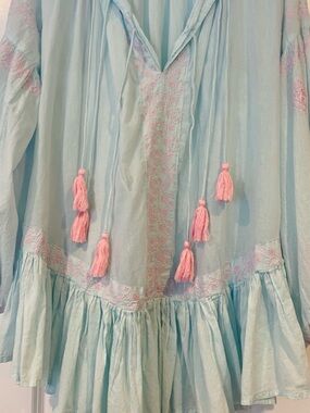 FABULOUS BOHO pink tassel Bohemian Mini dress Pranella